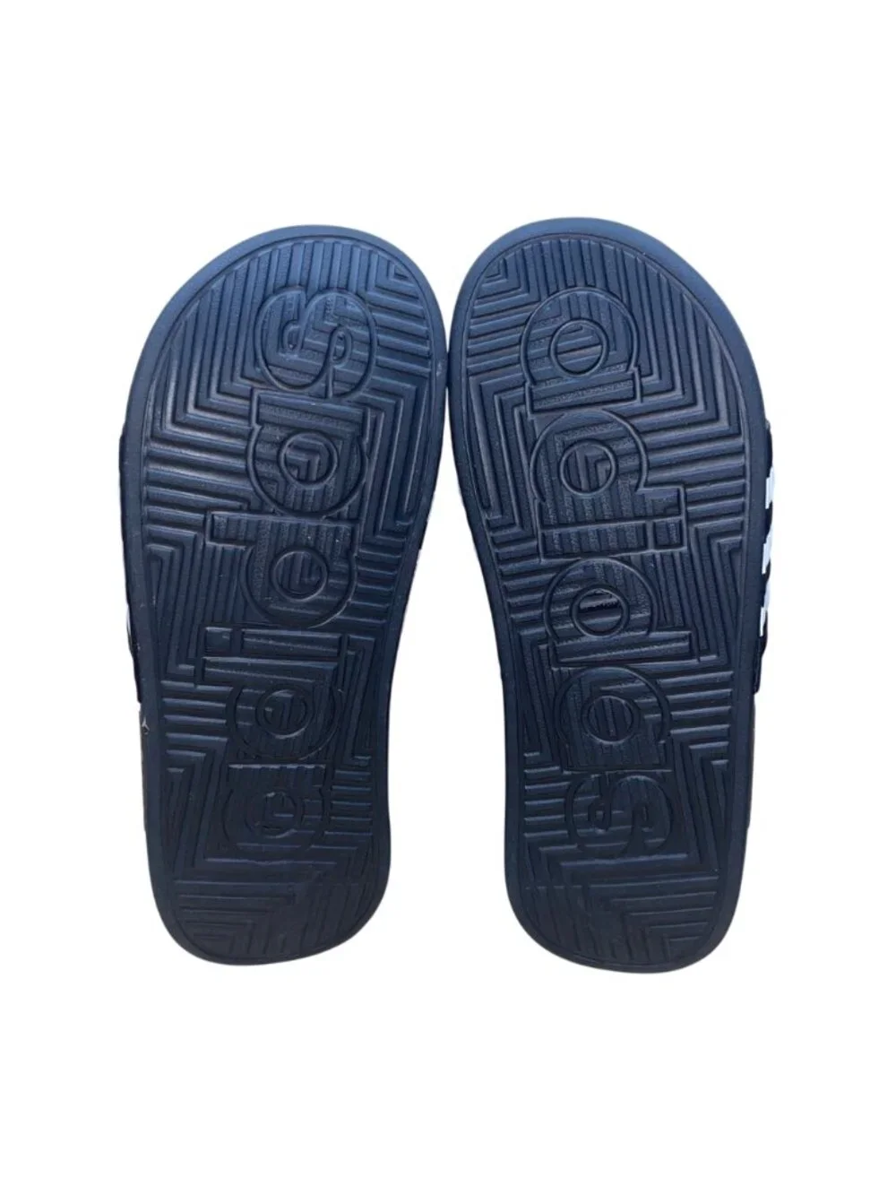 Adidas Men’s Black Synthetic Adjustable Adissage Slides Massage Sandals Size 7